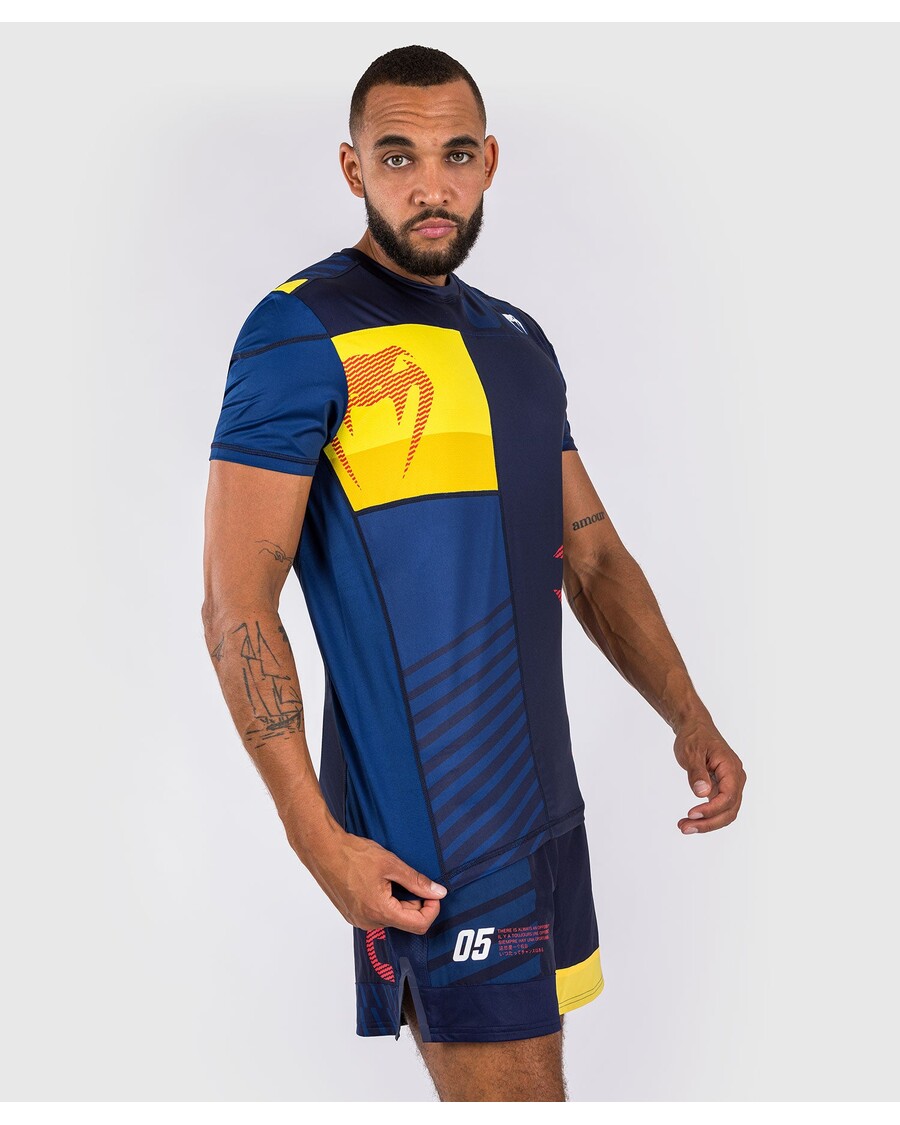 Venum スポーツ 05 ドライ テック T シャツ - ブルー/イエロー