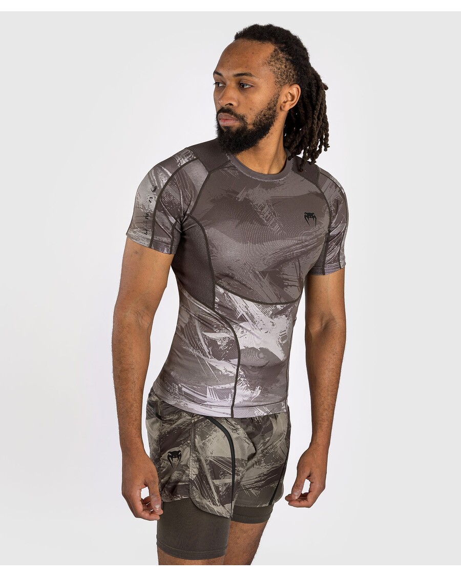 Venum Electron 3.0 Lühikeste Varrukatega Rashguard - Liiv