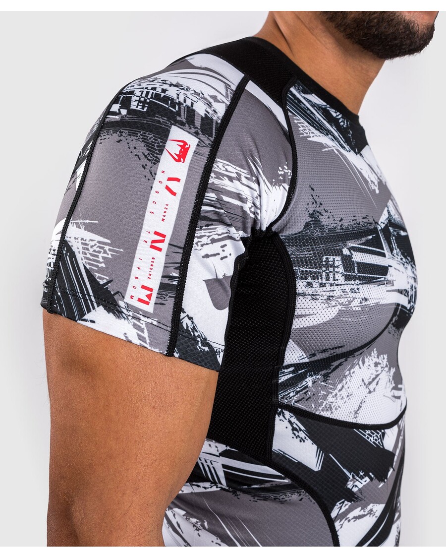 Venum Electron 3.0 Kortærmet Rashguard - Grå/rød