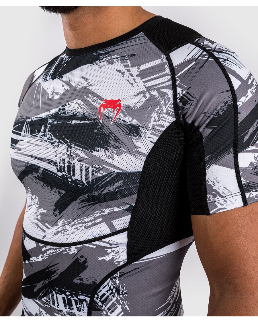 Venum Electron 3.0 Kortærmet Rashguard - Grå/rød