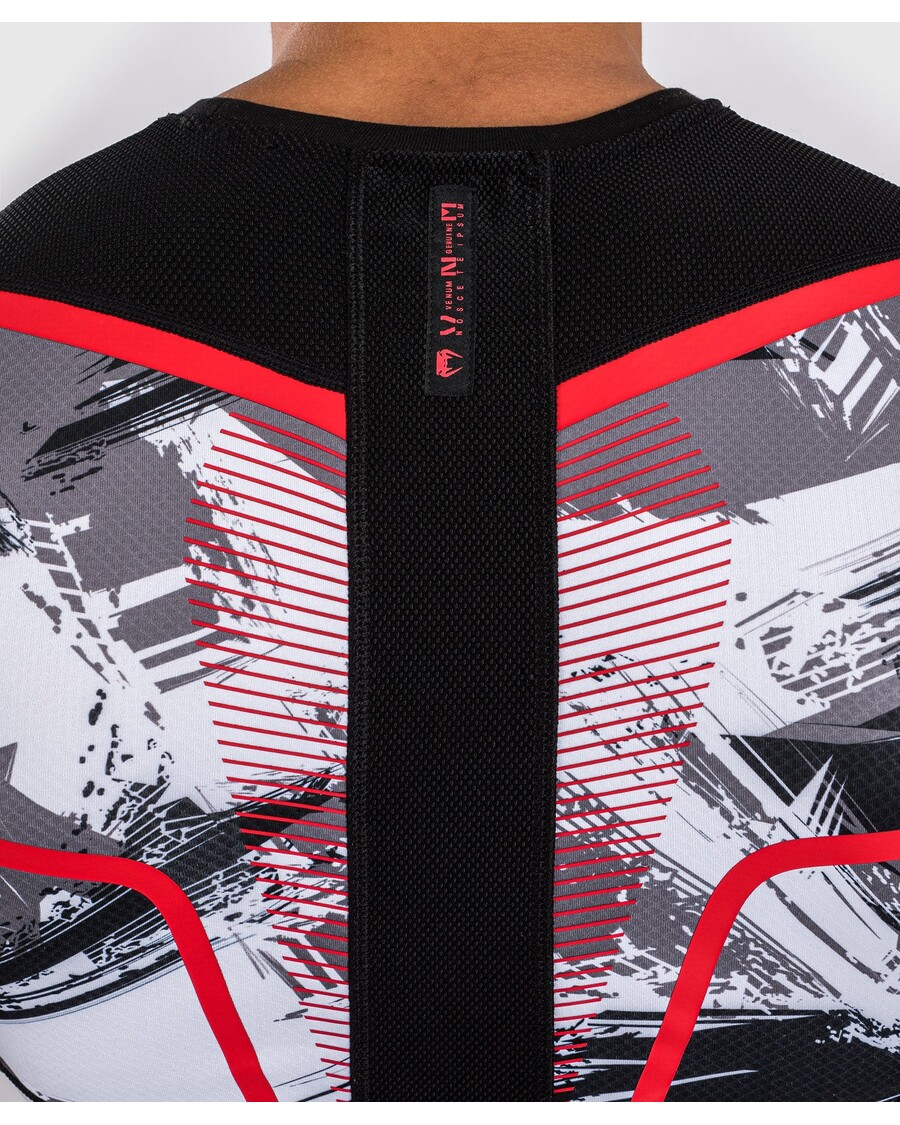 Venum Electron 3.0 Kortærmet Rashguard - Grå/rød