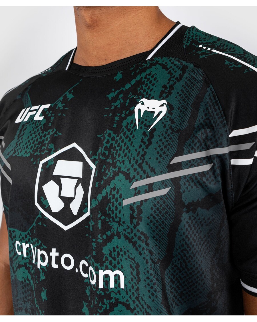 Maglia Da Uomo Ufc Adrenaline By Venum Personalizzata Authentic Fight Night - Edizione Smeraldo - Verde/nera