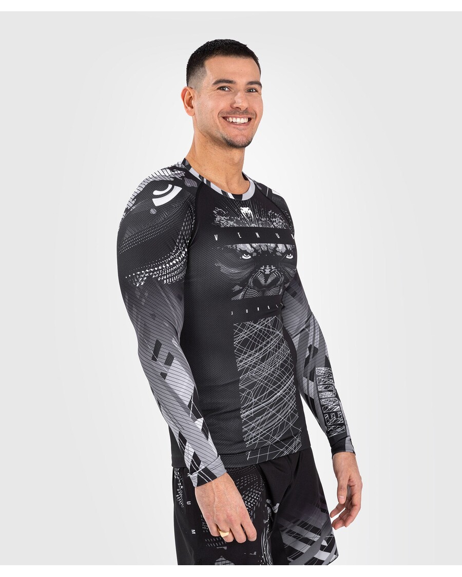 Venum Gorilla Jungle Rashguards Pikad Varrukad - Must/valge