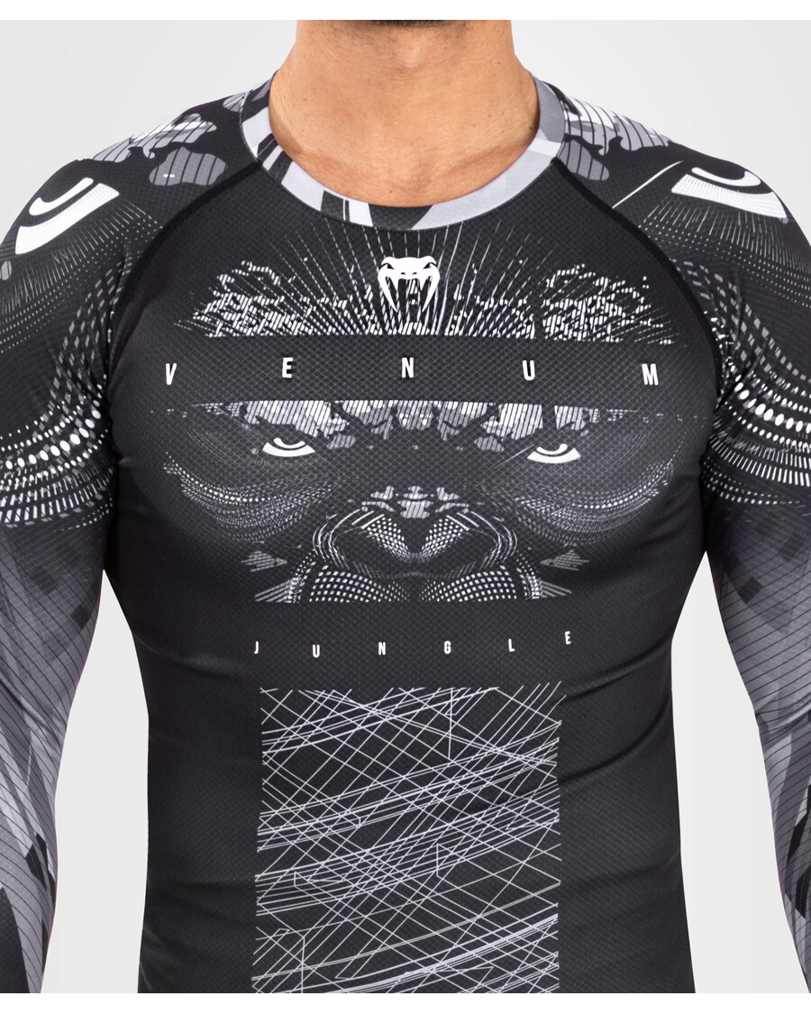 Venum Gorilla Jungle Rashguards Pikad Varrukad - Must/valge