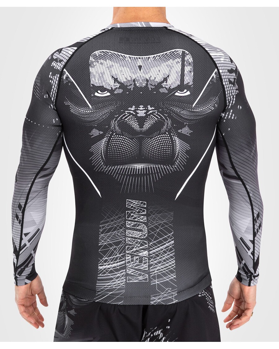 Venum Gorilla Jungle Rashguards Pikad Varrukad - Must/valge