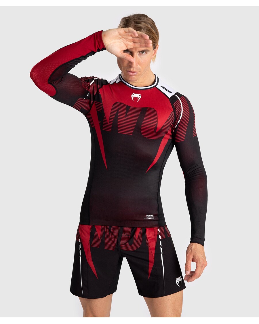 Rashguard A Maniche Lunghe Da Uomo Venum Adrenaline - Rosso