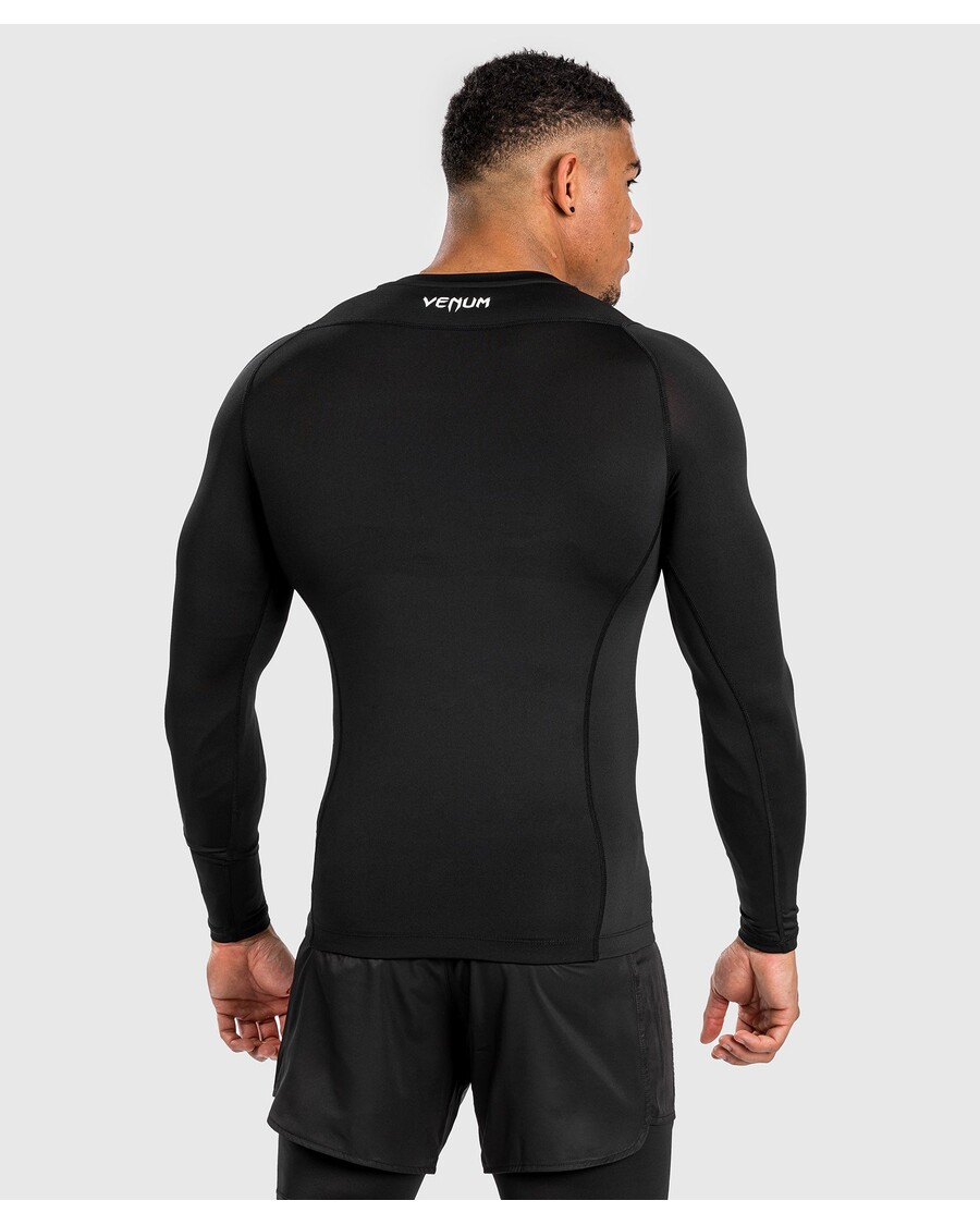 Venum Attack メンズ長袖ラッシュガード - ブラック/グレー