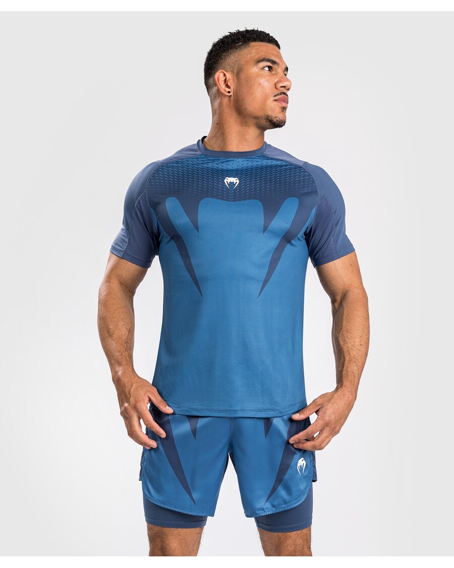 Venum Attack Men's Dry-Tech T-Shirt - Navy Blue