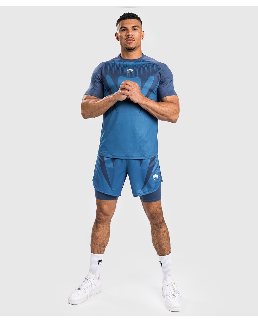 Venum Attack Men's Dry-Tech T-Shirt - Navy Blue