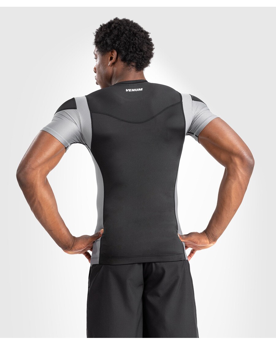 Venum Tempest Rashguard Voor Heren Met Korte Mouwen - Zwart/grijs