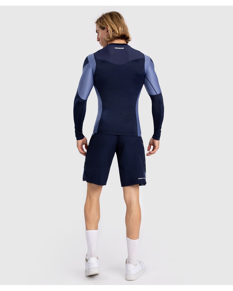 Venum Tempest Rashguard Met Lange Mouwen Voor Heren - Marineblauw/blauw