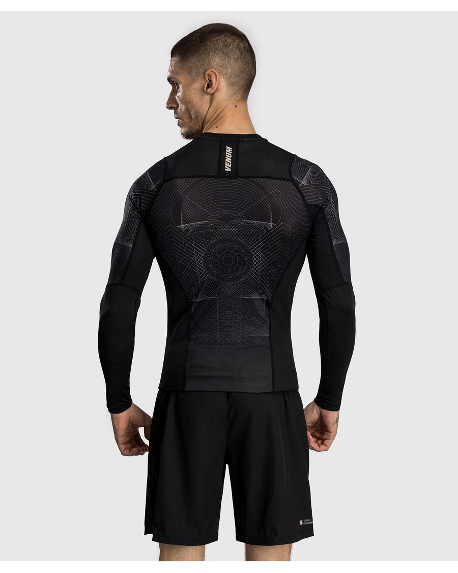 Venum G-fit Air Pánský Rashguard S Dlouhým Rukávem - Tmavě černý/pouštní Písek