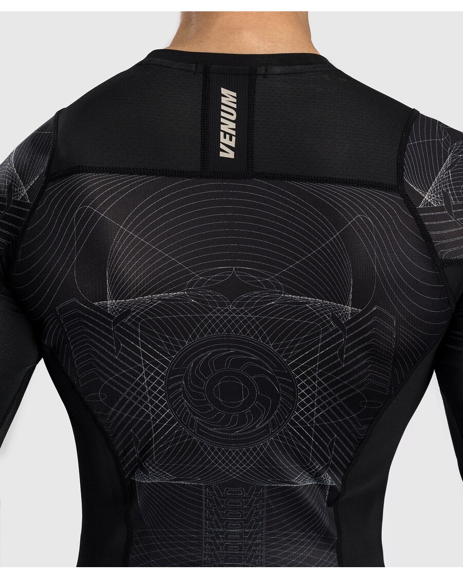 Venum G-fit Air Pánský Rashguard S Dlouhým Rukávem - Tmavě černý/pouštní Písek
