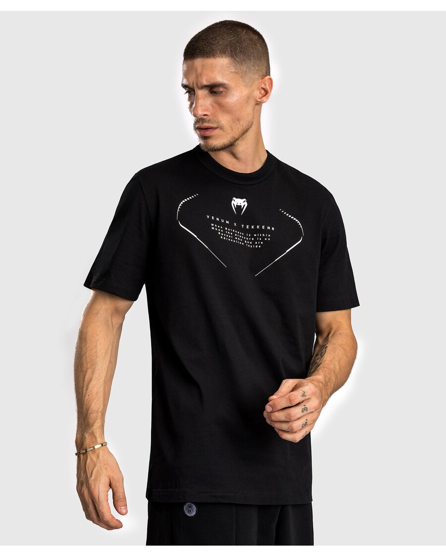Maglietta Venum X Tekken 8 - Jin Kazama - Nero/nero/bianco