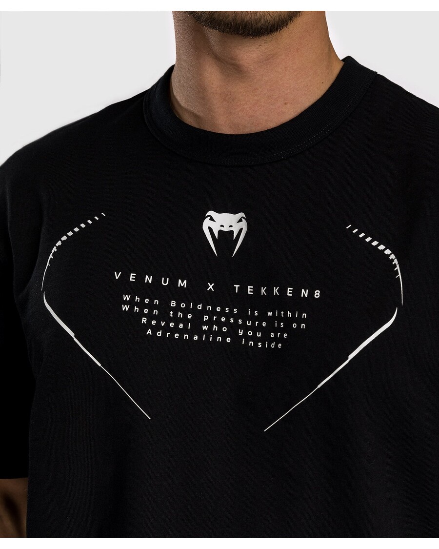 Maglietta Venum X Tekken 8 - Jin Kazama - Nero/nero/bianco
