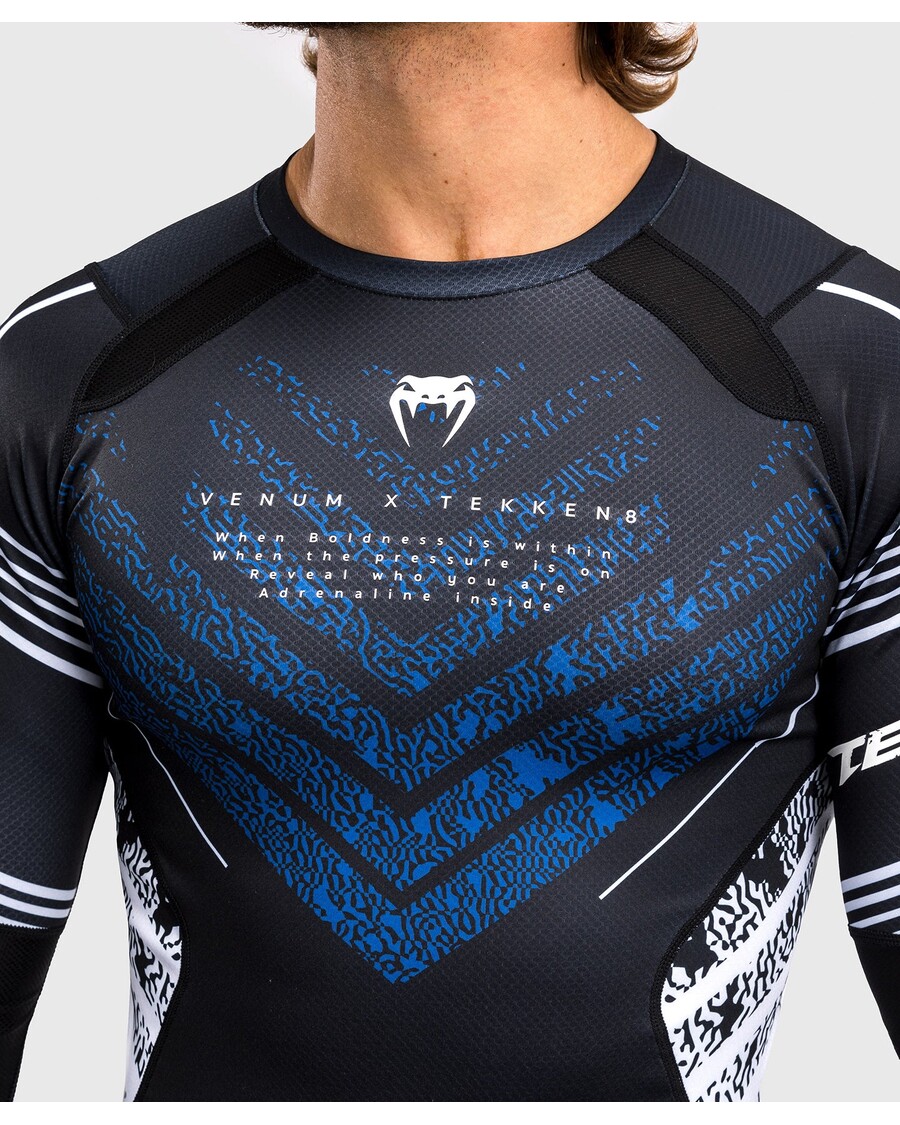 Venum X Tekken 8 - Jin Kazama Rashguard - Modro/črno/belo