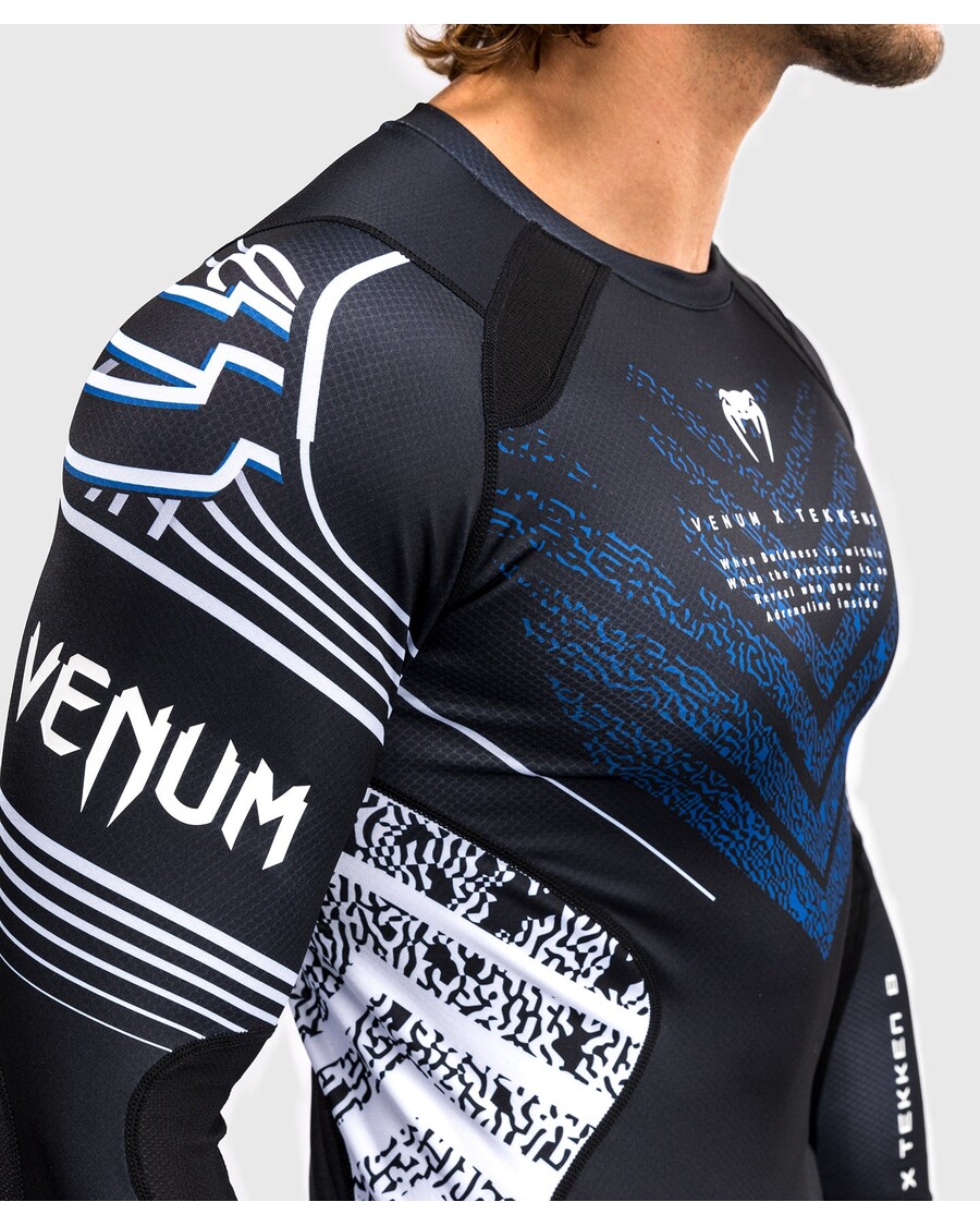 Venum X Tekken 8 - Jin Kazama Rashguard - Modro/črno/belo