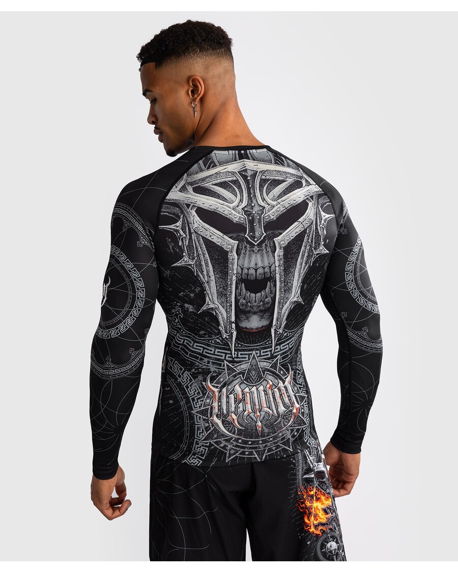 Venum Gladiator 5.0 Moški Rashguard Z Dolgimi Rokavi - črn/srebrn