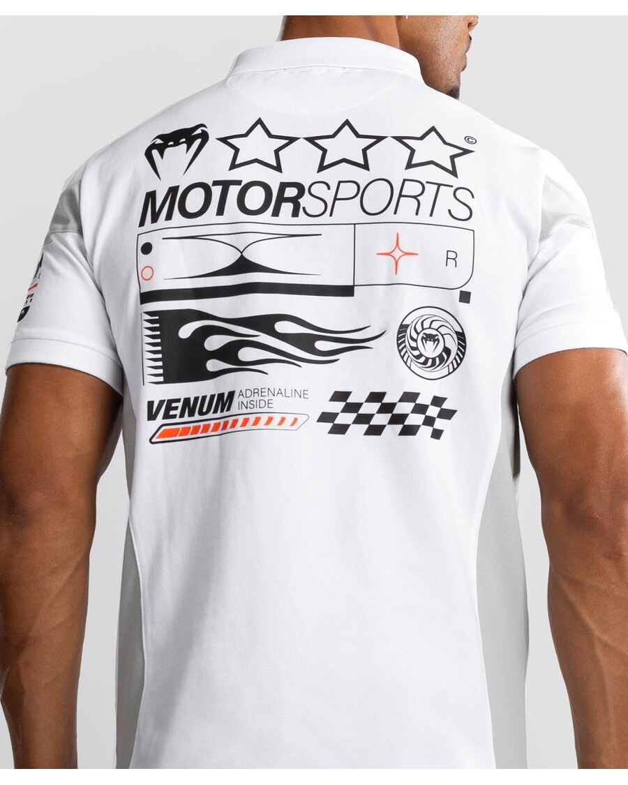 Bombažna Polo Majica Venum Motorsport - Snežno Bela