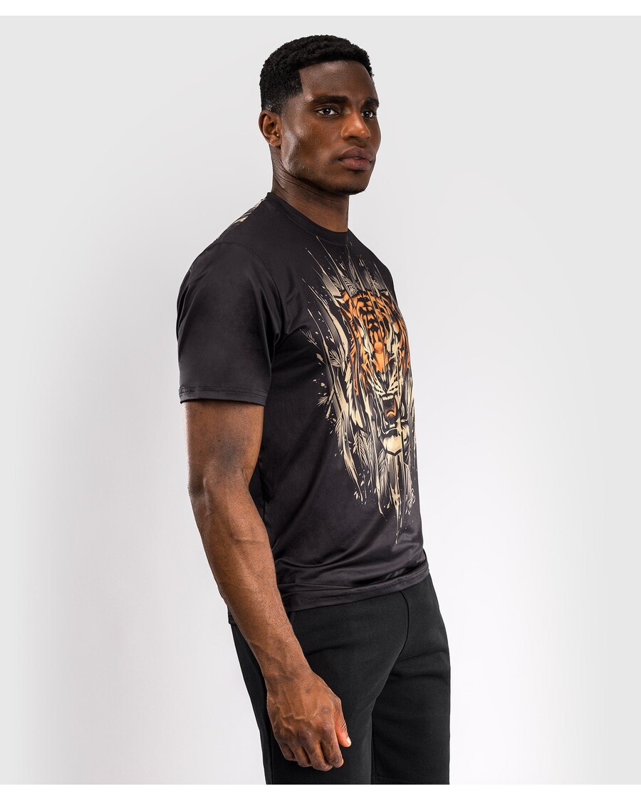 Venum Tiger Dry Tech T-shirt Voor Heren - Zwart/neon Oranje