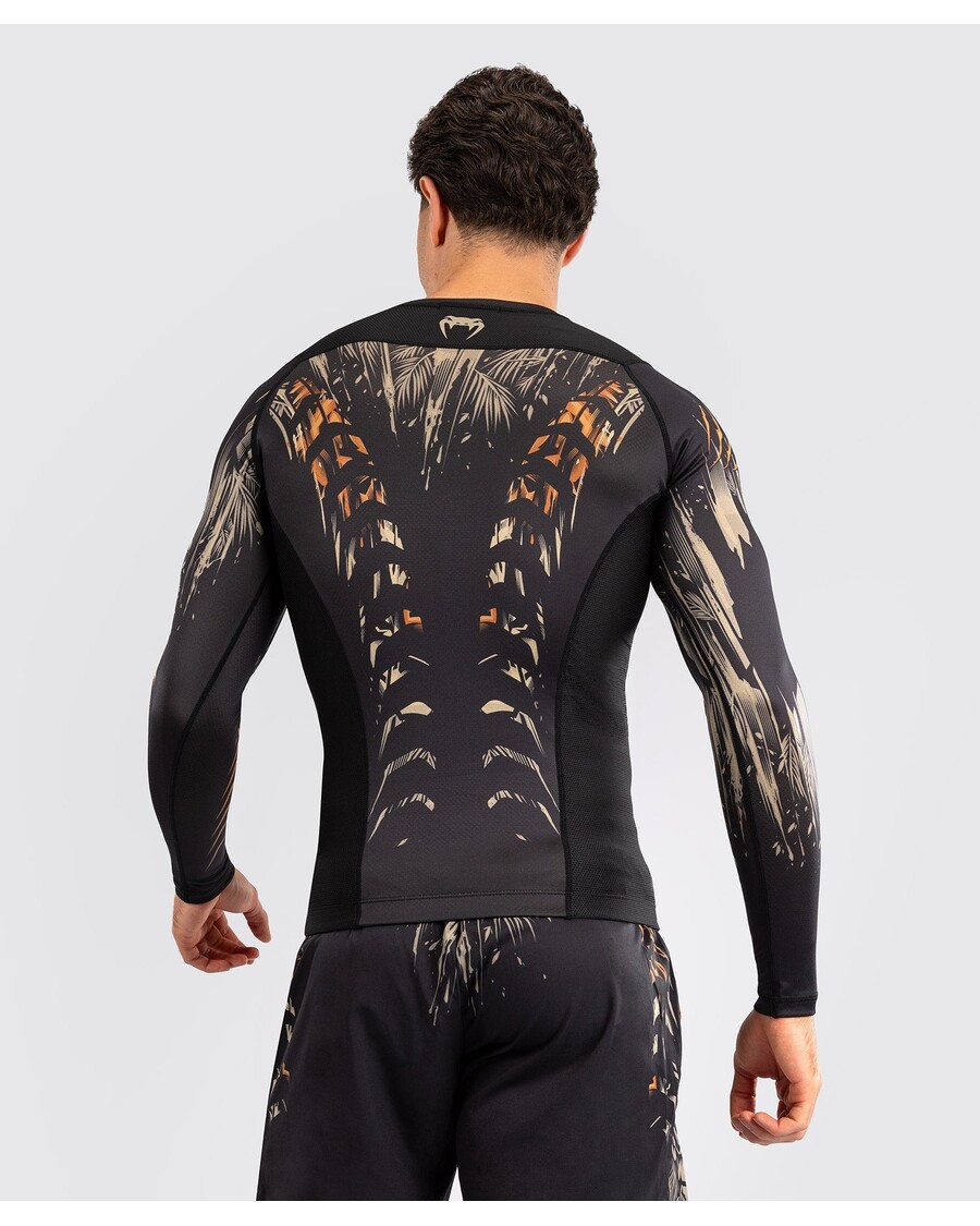 Venum Tiger Moški Rashguard Z Dolgimi Rokavi - črn/neon Oranžen