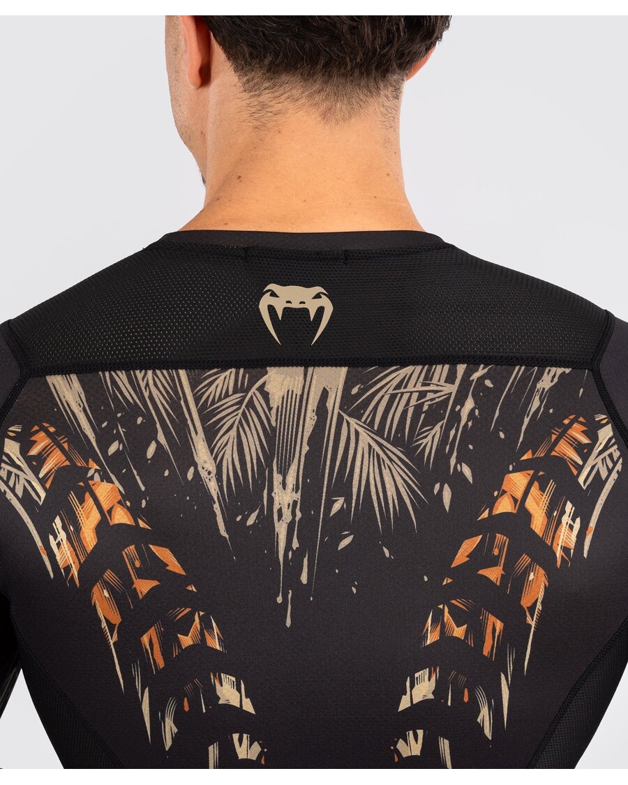 Venum Tiger Moški Rashguard Z Dolgimi Rokavi - črn/neon Oranžen