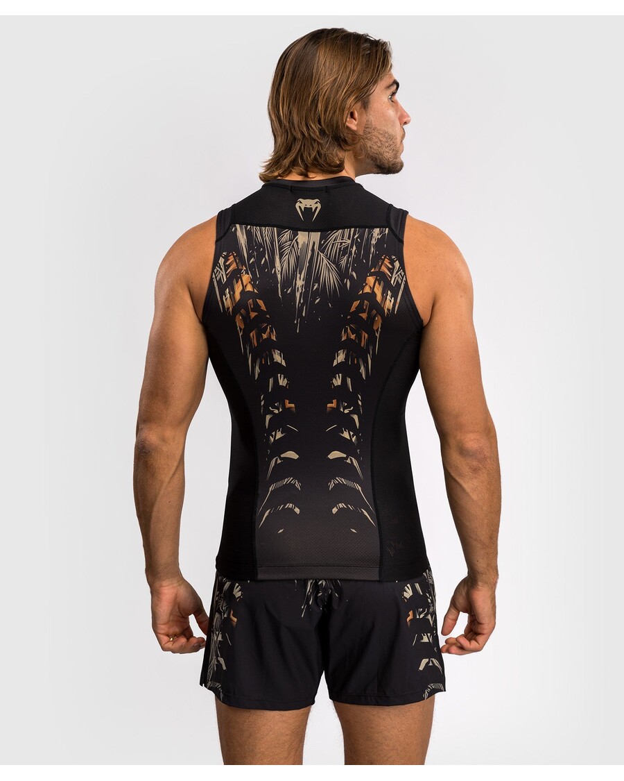 Rashguard Senza Maniche Da Uomo Venum Tiger - Nero/arancione Neon