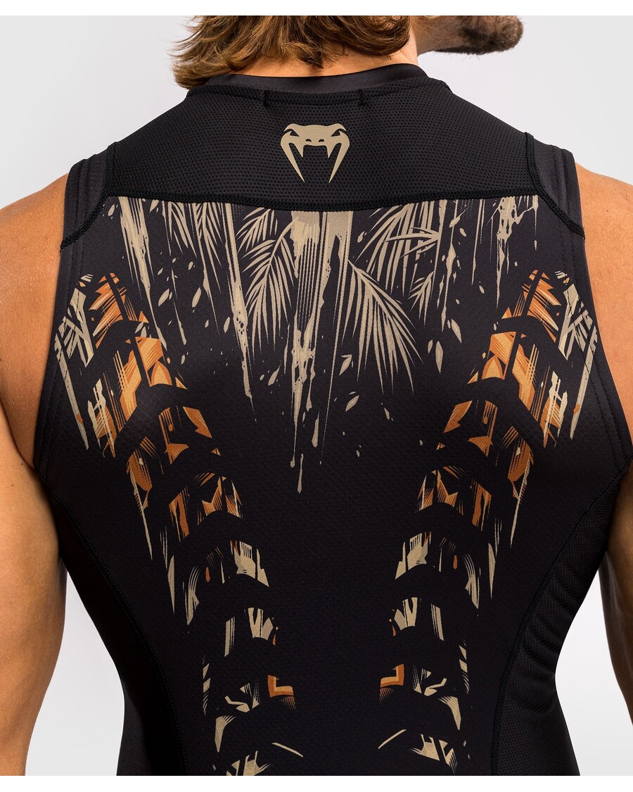 Rashguard Senza Maniche Da Uomo Venum Tiger - Nero/arancione Neon