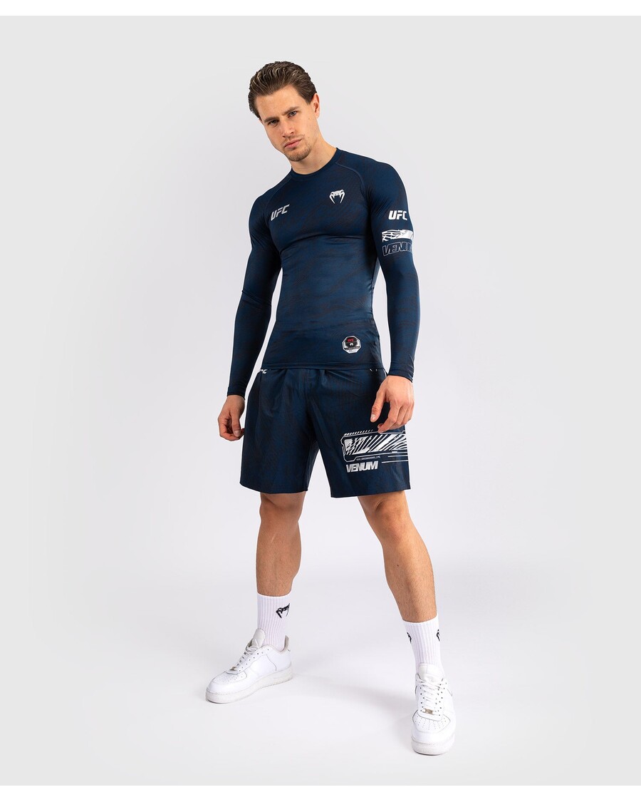 Ufc Fusion By Venum Fight Week Vīriešu Sniegums Garām Piedurknēm Rashguard - Okeāna Zils