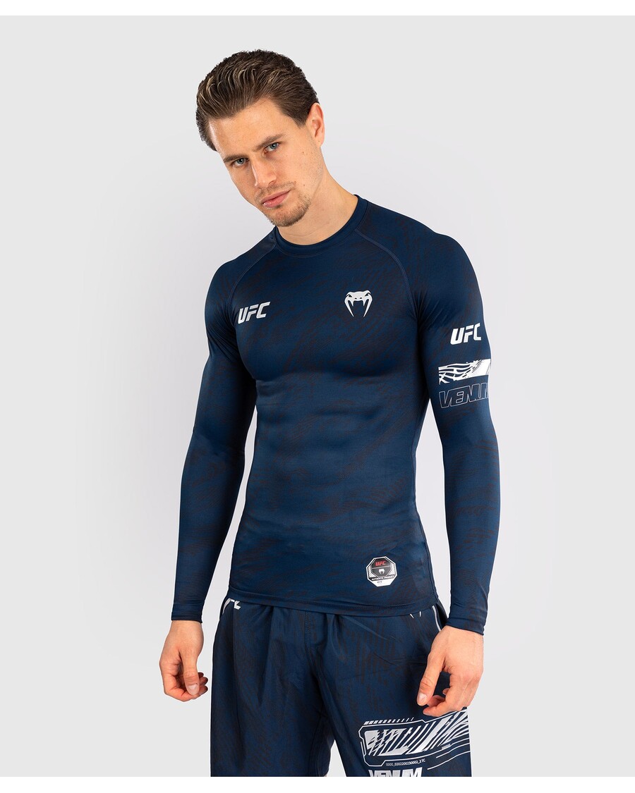 Ufc Fusion By Venum Fight Week Vīriešu Sniegums Garām Piedurknēm Rashguard - Okeāna Zils