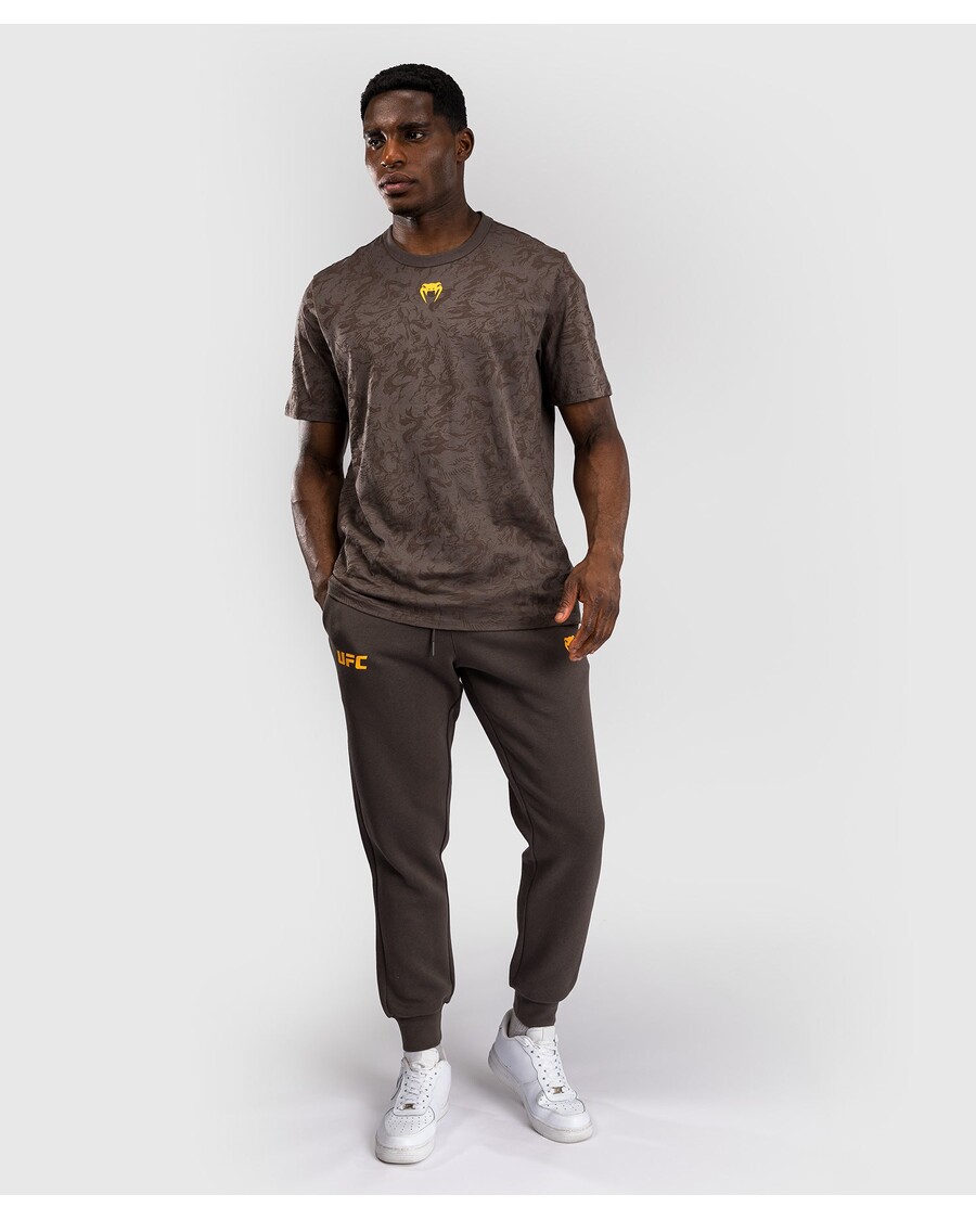 تي شيرت UFC Fusion By Venum Fight Week للرجال بأكمام قصيرة - بني ترابي