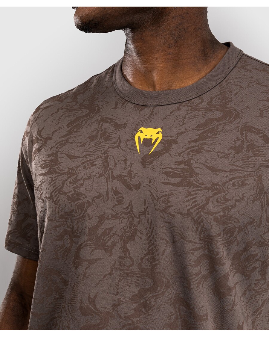 تي شيرت UFC Fusion By Venum Fight Week للرجال بأكمام قصيرة - بني ترابي