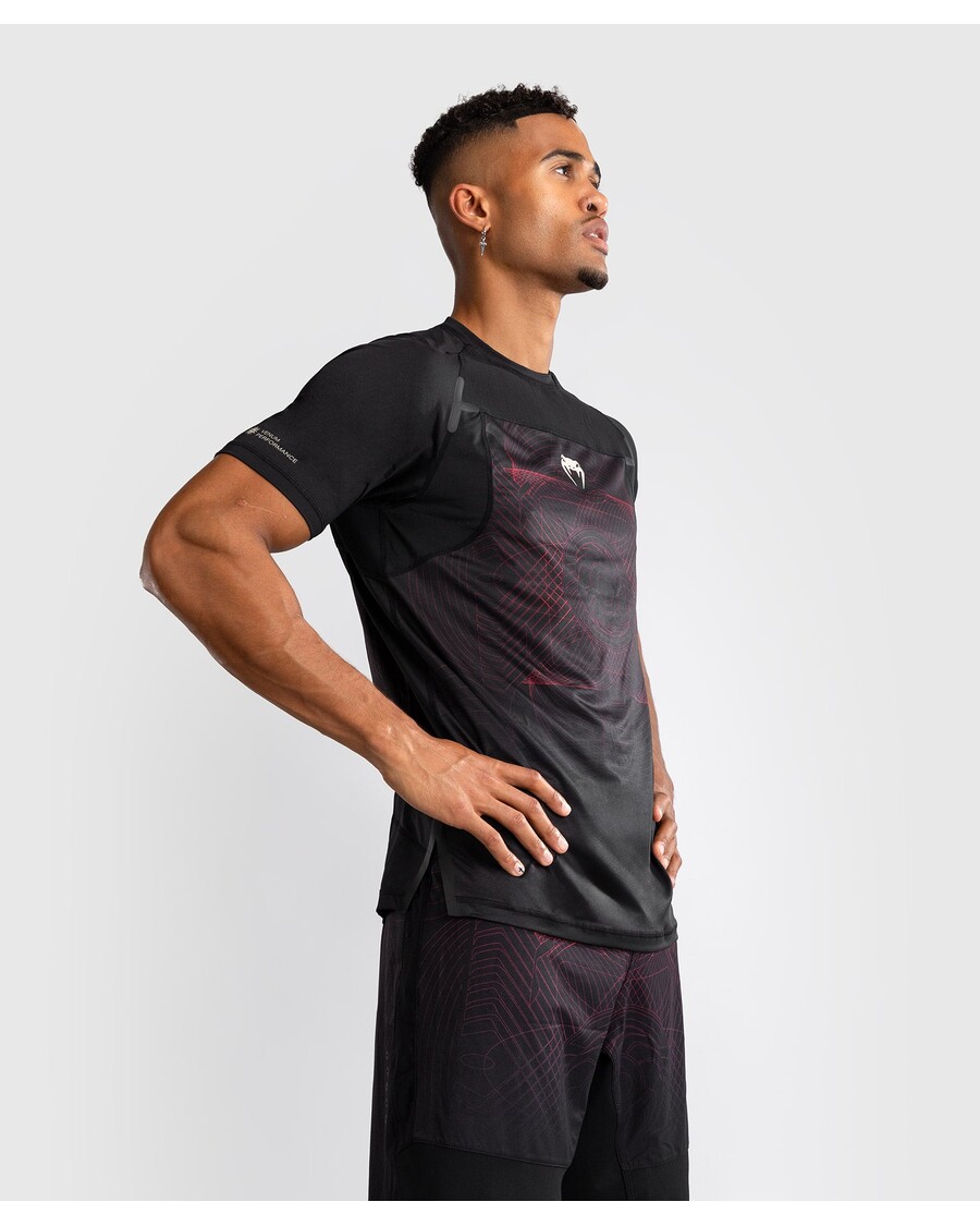 Pánské Dry-tech Tričko Venum G-fit Air - Sytě černá / Ohnivě červená