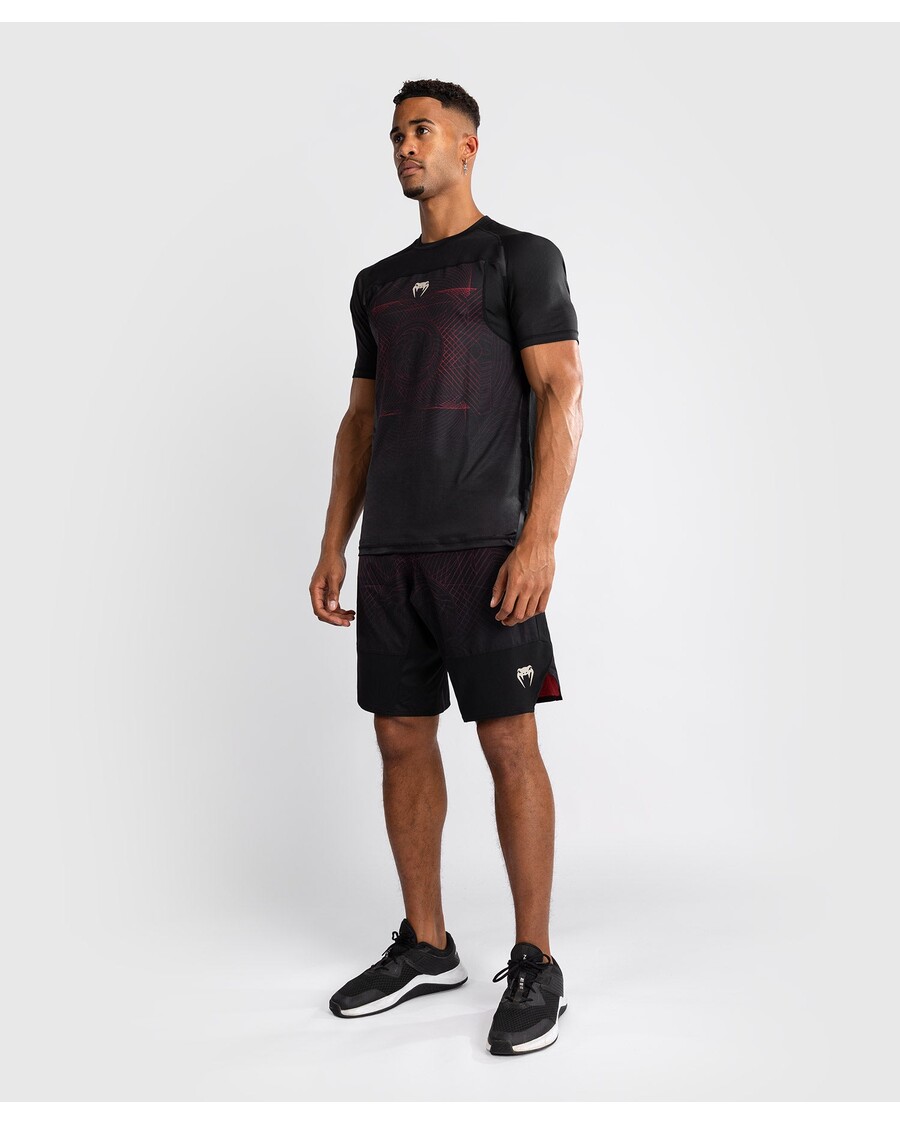 Pánské Dry-tech Tričko Venum G-fit Air - Sytě černá / Ohnivě červená