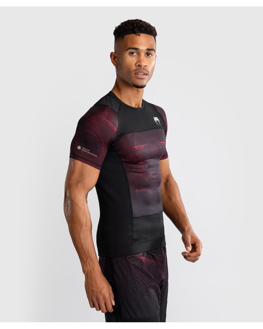 Venum G-fit Air Herre Kortærmet Rashguard - Dyb Sort/ildrød