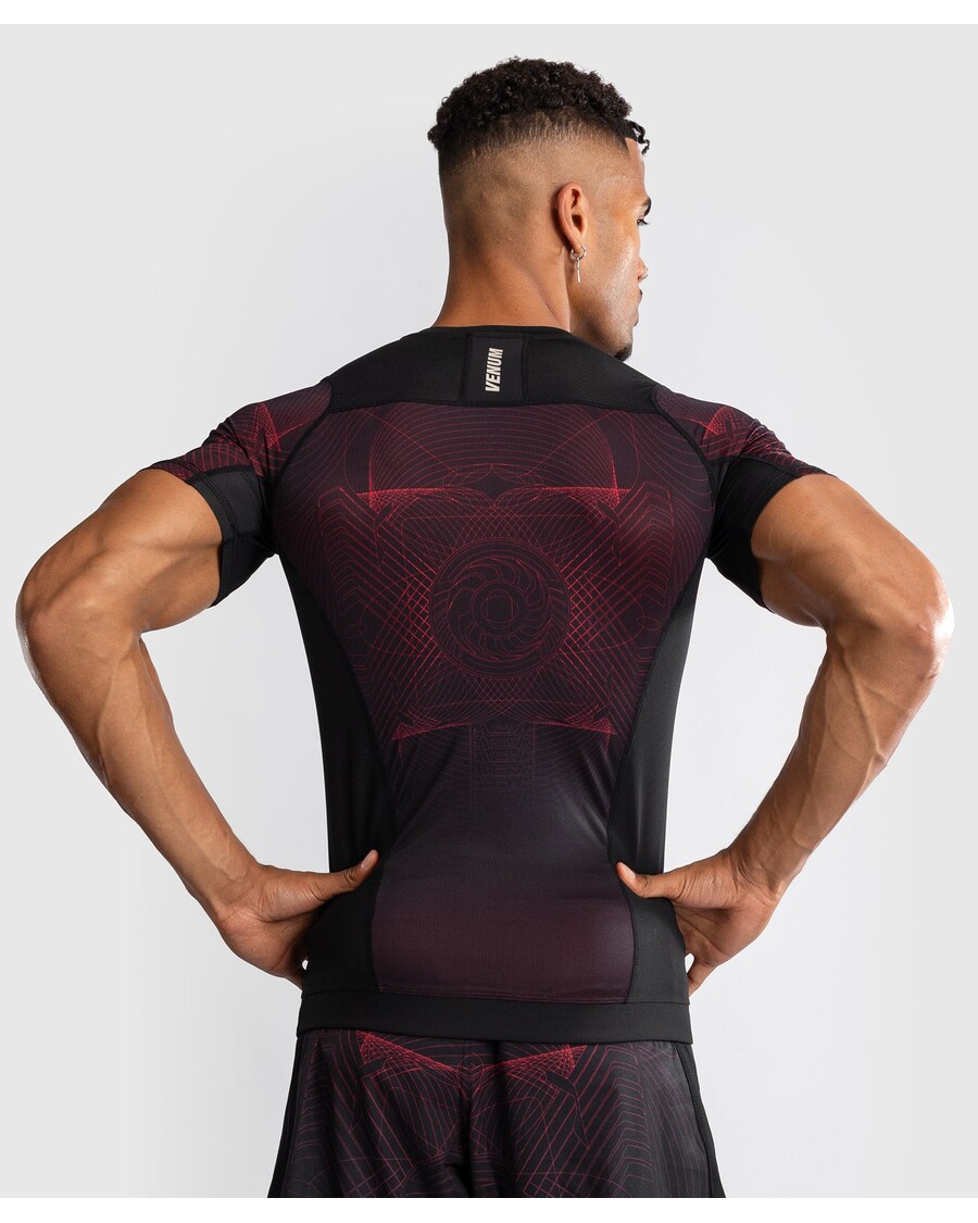 Venum G-fit Air Herre Kortærmet Rashguard - Dyb Sort/ildrød