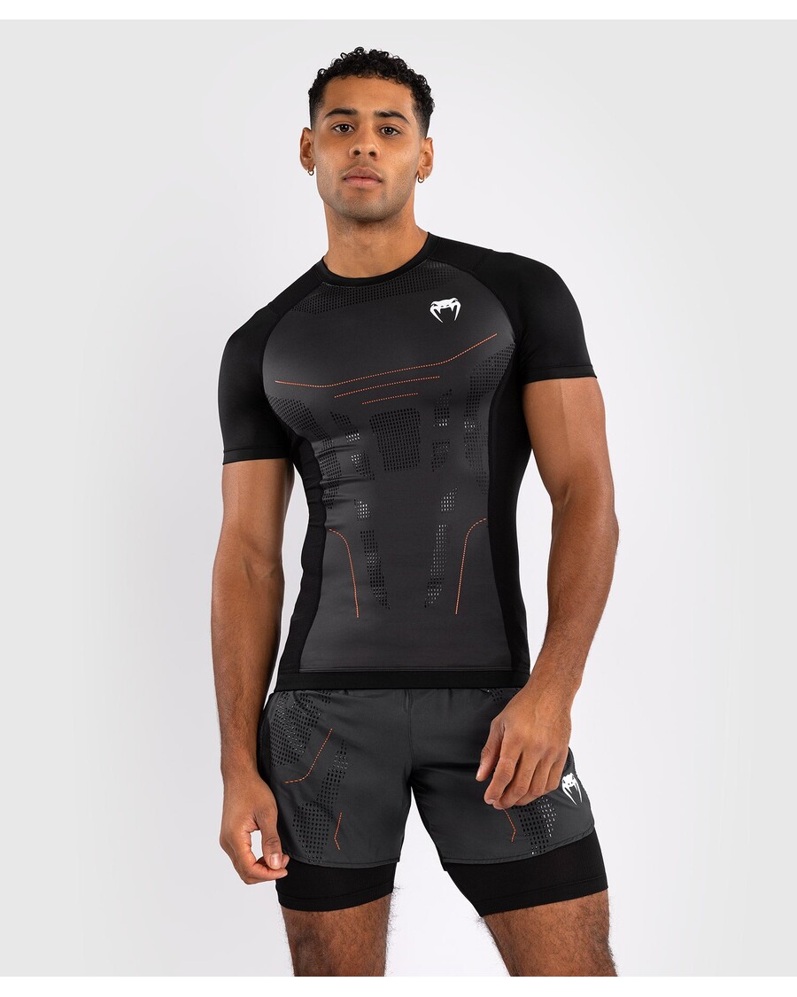 Venum テクニカル 3.0 半袖ラッシュガード - グラファイト