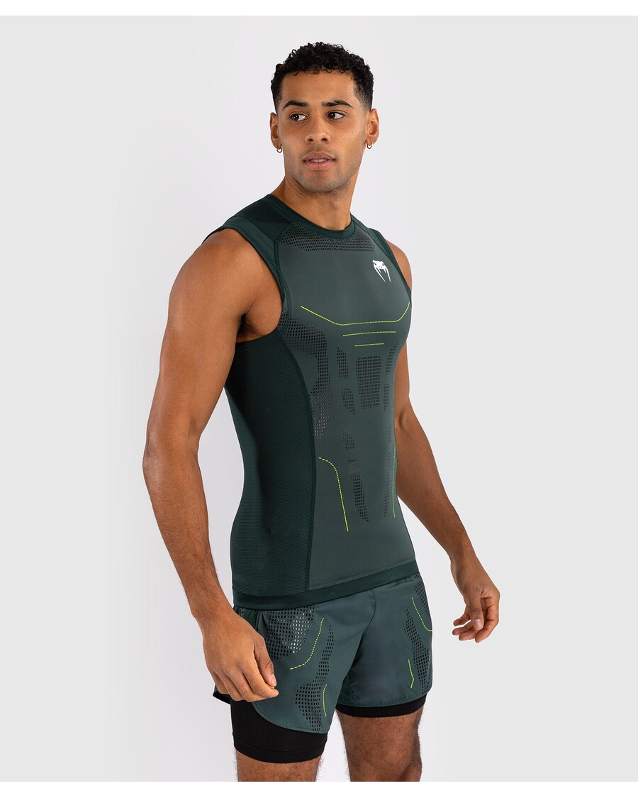 Venum Technische 3.0 Mouwloze Rashguard - Bosgroen