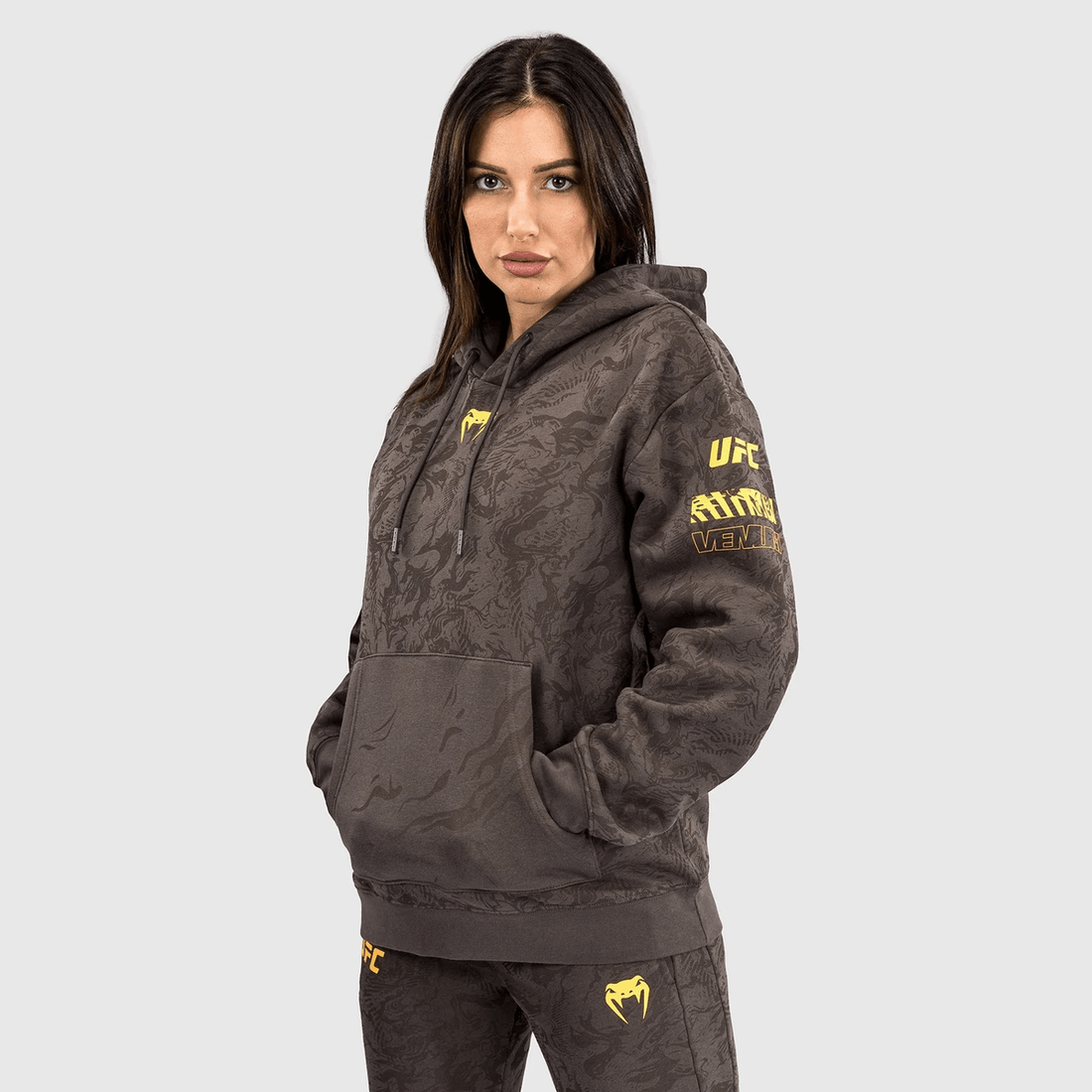 UFC Fusion by Venum Fight Week Women’s Pullover Hoodie - Earthen Brown