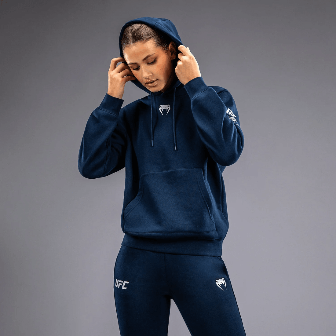 UFC Fusion by Venum Fight Week Women’s Pullover Hoodie - Solid Oceanic Blue