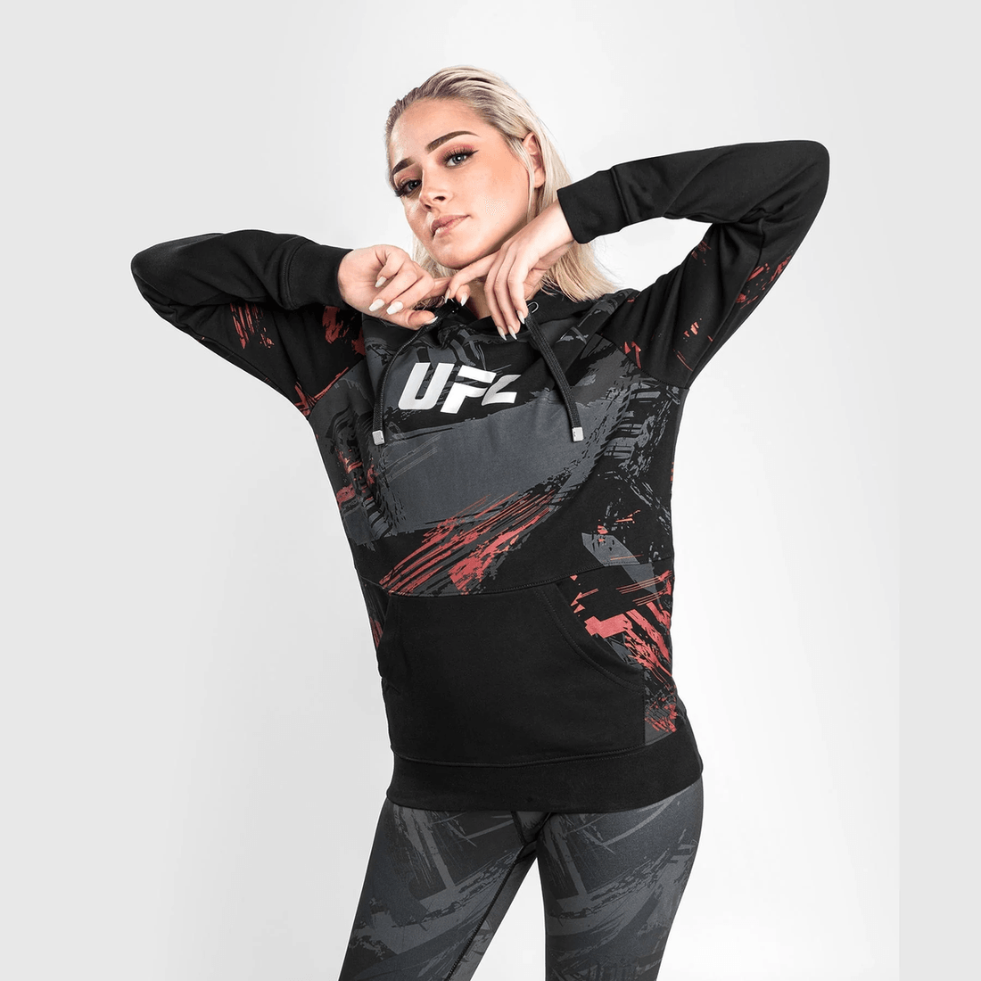 UFC Venum Authentic Fight Week 2.0 Women’s Pullover Hoodie - Black/Red