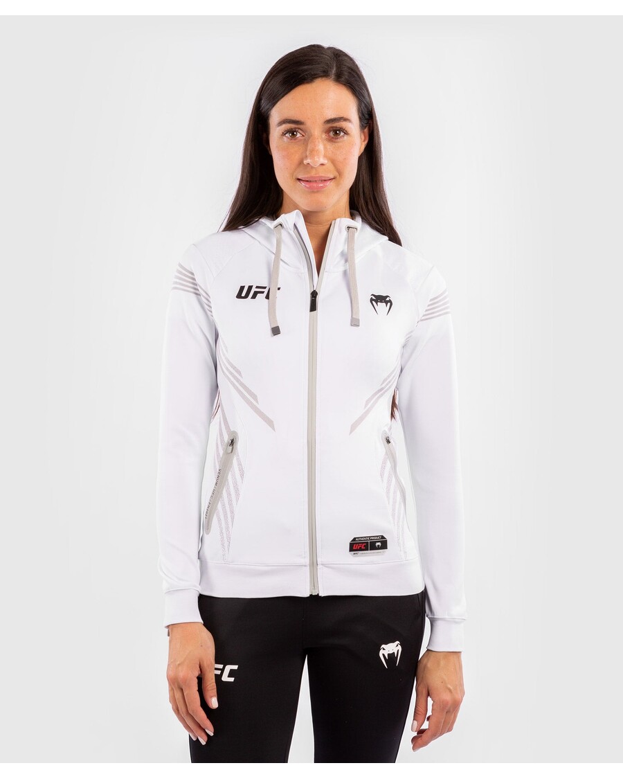 Hoodie Walkout Wanita Ufc Venum Authenticfight Night - Putih