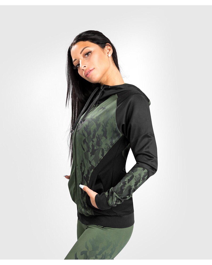 UFC Venum Authentic Fight Week Women's Zip Hoodie - Khaki