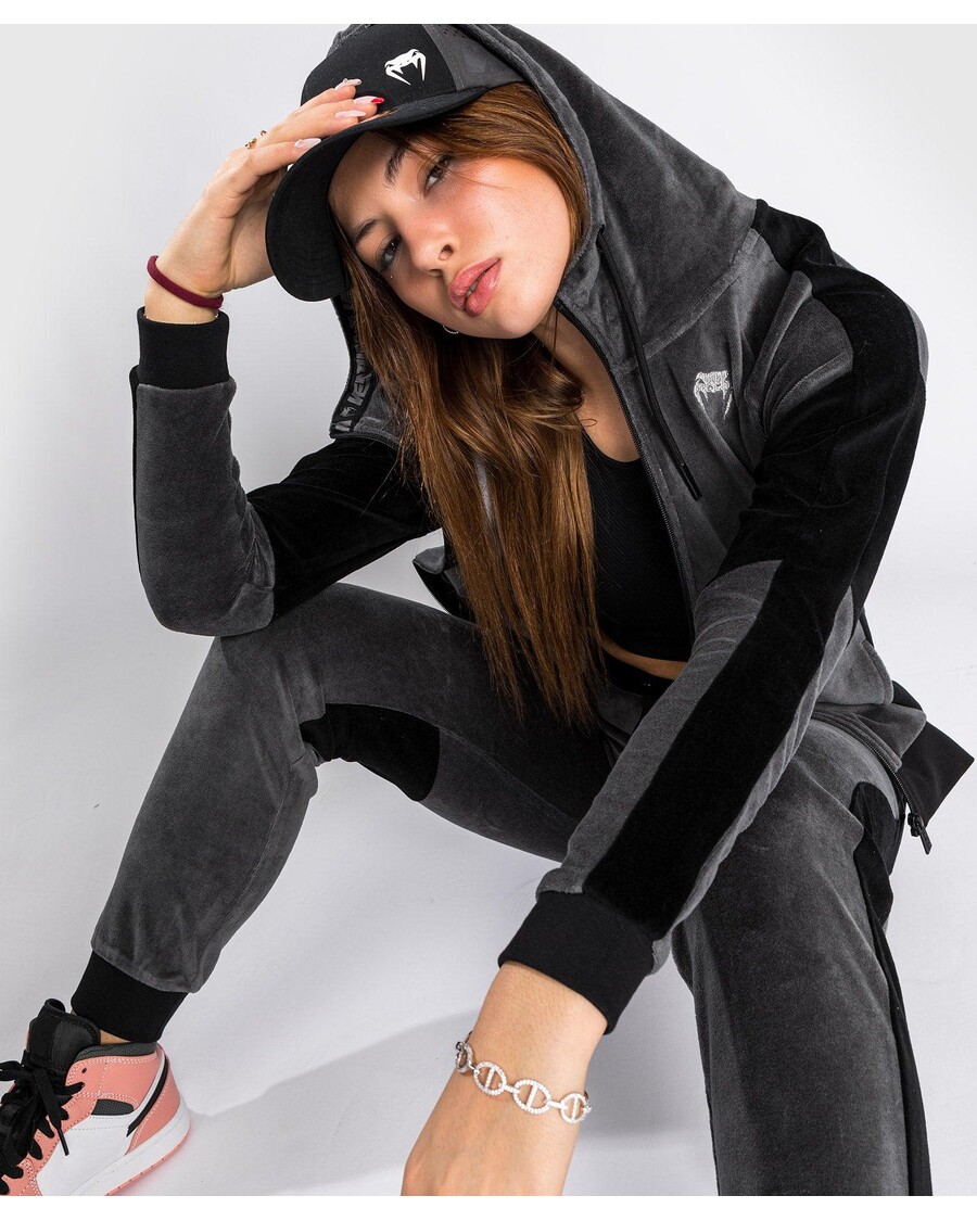 Jaket Track Beludru Venum Camoline 2.0 - Untuk Wanita - Abu-abu/hitam