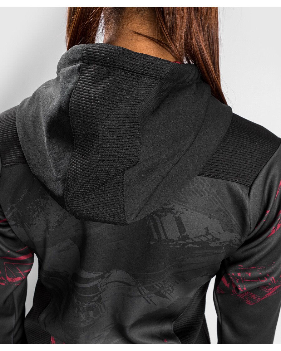 Ufc Venum Authentic Fight Week 2.0 Dameshoodie Met Rits - Zwart/rood