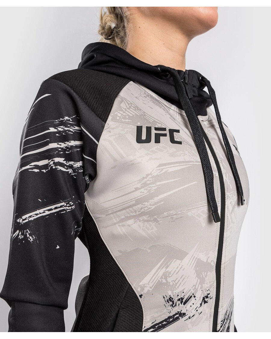 UFC ヴェナム オーセンティック ファイト ウィーク 2.0 ウィメンズ ジップ パーカー - ブラック/サンド