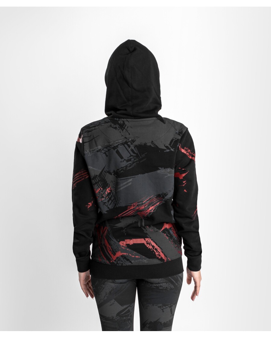 Ufc Venum Authentic Fight Week 2.0 קפוצ'ון סוודר לנשים - שחור/אדום