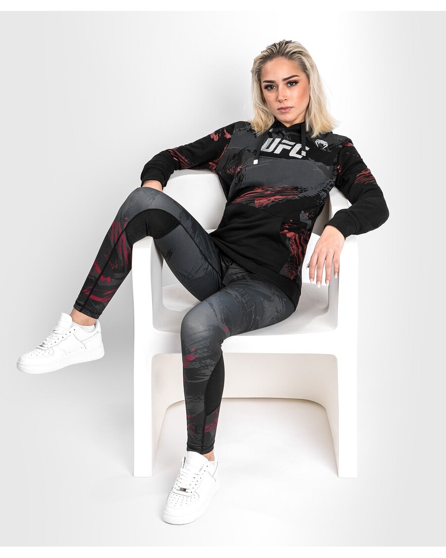 Hoodie Pullover Wanita Ufc Venum Authenticfight Week 2.0 - Hitam/merah