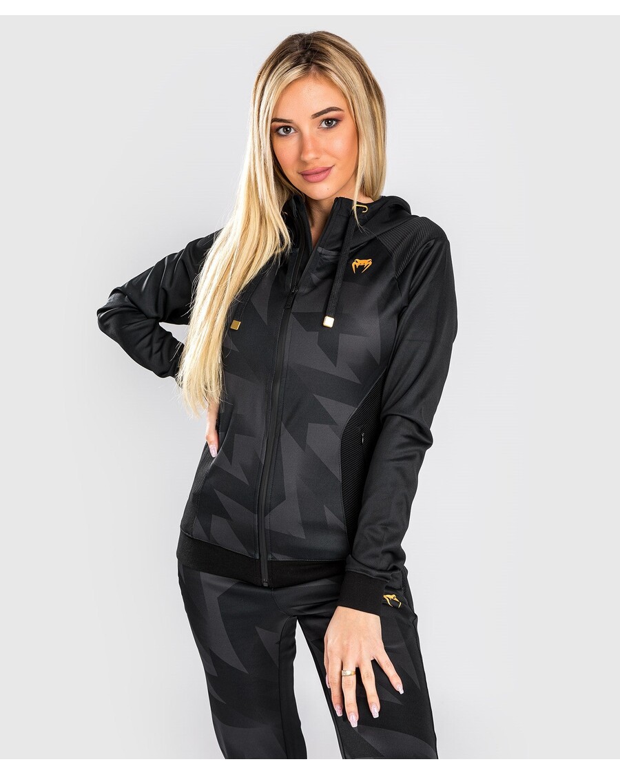 Hoodie Pisau Cukur Venum - Untuk Wanita - Hitam/emas
