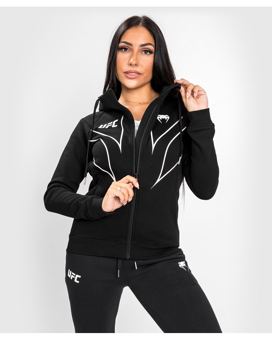 Ufc Venumfight Night 2.0 Replika Hoodie Full Zip Wanita - Hitam
